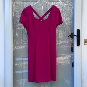 Liz Claiborne lined pink dress, short sleeved, 4P